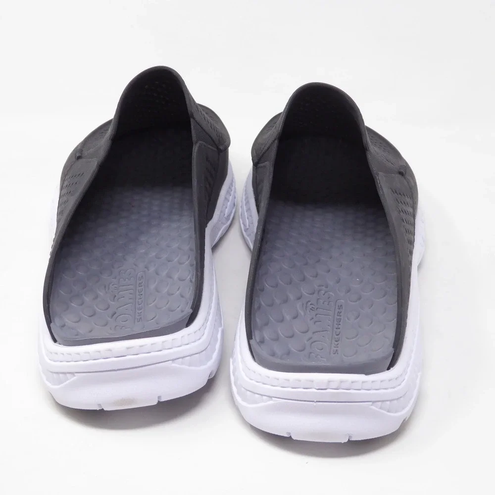 Skechers Mens Foamies Creston Ultra-Havana Clogs Black Perforated Slip On Sz 11